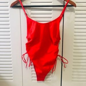 Kendall + Kylie Swimwear side lace one piece